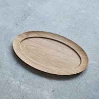 薗部産業/木製オーバルリムパン皿